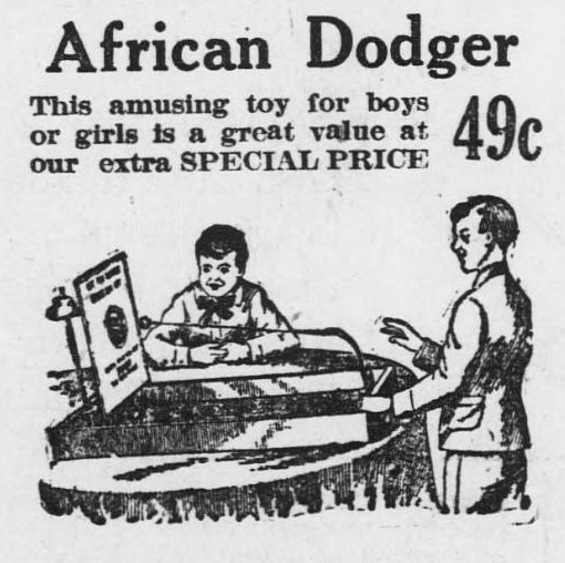 Bridgeport Evening Farmer - December 21 1917 page 10 - African dodger table game
