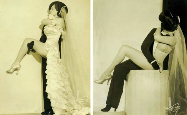 Zorita, a burlesque dancer from the 1930s, and her famous -half and half- routine